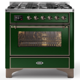 ILVE Majestic Milano 90cm 6 Burner Gas Hob Single Oven Dual Fuel Range Cooker