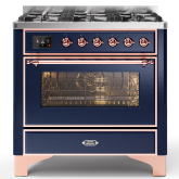 ILVE Majestic Milano 90cm 6 Burner Gas Hob Single Oven Dual Fuel Range Cooker
