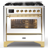 ILVE Majestic Milano 90cm 6 Burner Gas Hob Single Oven Dual Fuel Range Cooker