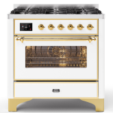 ILVE Majestic Milano 90cm 6 Burner Gas Hob Single Oven Dual Fuel Range Cooker