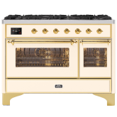 ILVE Majestic Milano 120cm 7 Burner Gas Hob Double Oven Dual Fuel Range Cooker