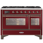 ILVE Majestic Milano 120cm 7 Burner Gas Hob Double Oven Dual Fuel Range Cooker