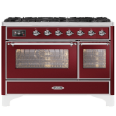 ILVE Majestic Milano 120cm 7 Burner Gas Hob Double Oven Dual Fuel Range Cooker