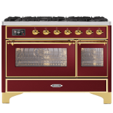 ILVE Majestic Milano 120cm 7 Burner Gas Hob Double Oven Dual Fuel Range Cooker