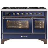 ILVE Majestic Milano 120cm 7 Burner Gas Hob Double Oven Dual Fuel Range Cooker