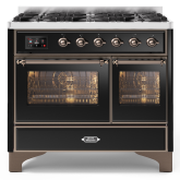 ILVE Majestic Milano 100cm 6 Burner Gas Hob Double Oven Dual Fuel Range Cooker