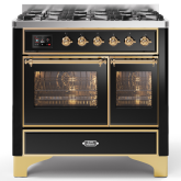 ILVE Majestic Milano 100cm 6 Burner Gas Hob Double Oven Dual Fuel Range Cooker