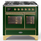 ILVE Majestic Milano 100cm 6 Burner Gas Hob Double Oven Dual Fuel Range Cooker