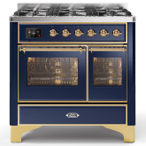 ILVE Majestic Milano 100cm 6 Burner Gas Hob Double Oven Dual Fuel Range Cooker