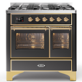 ILVE Majestic Milano 100cm 6 Burner Gas Hob Double Oven Dual Fuel Range Cooker