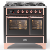 ILVE Majestic Milano 100cm 6 Burner Gas Hob Double Oven Dual Fuel Range Cooker