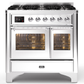 ILVE Majestic Milano 100cm 6 Burner Gas Hob Double Oven Dual Fuel Range Cooker
