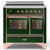 ILVE Majestic Milano 100cm 6 Zone Induction Hob Twin Oven Electric Range Cooker