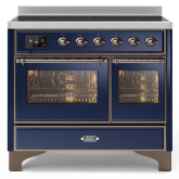 ILVE Majestic Milano 100cm 6 Zone Induction Hob Twin Oven Electric Range Cooker