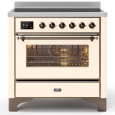 ILVE Majestic Milano 90cm 6 Zone Induction Hob Single Oven Electric Range Cooker