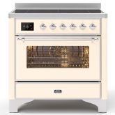 ILVE Majestic Milano 90cm 6 Zone Induction Hob Single Oven Electric Range Cooker