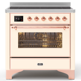 ILVE Majestic Milano 90cm 6 Zone Induction Hob Single Oven Electric Range Cooker