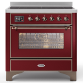 ILVE Majestic Milano 90cm 6 Zone Induction Hob Single Oven Electric Range Cooker