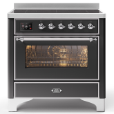 ILVE Majestic Milano 90cm 6 Zone Induction Hob Single Oven Electric Range Cooker