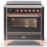ILVE Majestic Milano 90cm 6 Zone Induction Hob Single Oven Electric Range Cooker