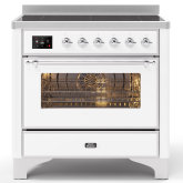ILVE Majestic Milano 90cm 6 Zone Induction Hob Single Oven Electric Range Cooker