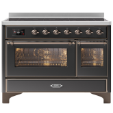 ILVE Majestic Milano 120cm 7 Zone Induction Hob Twin Oven Electric Range Cooker