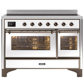 ILVE Majestic Milano 120cm 7 Zone Induction Hob Twin Oven Electric Range Cooker