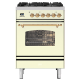 ILVE Milano 60cm 4 Burner Gas Hob Single Oven Dual Fuel Mini Range Cooker