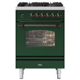ILVE Milano 60cm 4 Burner Gas Hob Single Oven Dual Fuel Mini Range Cooker