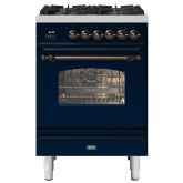 ILVE Milano 60cm 4 Burner Gas Hob Single Oven Dual Fuel Mini Range Cooker