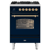 ILVE Milano 60cm 4 Burner Gas Hob Single Oven Dual Fuel Mini Range Cooker