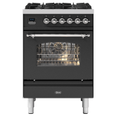 ILVE Milano 60cm 4 Burner Gas Hob Single Oven Dual Fuel Mini Range Cooker