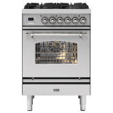 ILVE Milano 60cm 4 Burner Gas Hob Single Oven Dual Fuel Mini Range Cooker