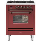 ILVE Milano 70cm 4 Burner Gas Hob Single Oven Dual Fuel Mini Range Cooker