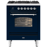 ILVE Milano 70cm 4 Burner Gas Hob Single Oven Dual Fuel Mini Range Cooker