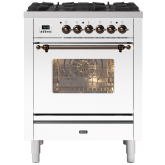 ILVE Milano 70cm 4 Burner Gas Hob Single Oven Dual Fuel Mini Range Cooker