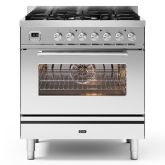 ILVE Roma 80cm 5 Burner Gas Hob Single Oven Dual Fuel Range Cooker