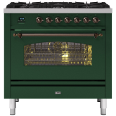 ILVE Milano 90cm 6 Burner Gas Hob Single Oven Dual Fuel Range Cooker