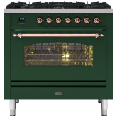 ILVE Milano 90cm 6 Burner Gas Hob Single Oven Dual Fuel Range Cooker