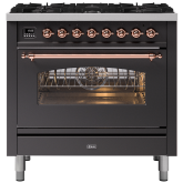 ILVE Milano 90cm 6 Burner Gas Hob Single Oven Dual Fuel Range Cooker