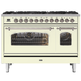 ILVE Milano 120cm 7 Burner Gas Hob Double Oven Dual Fuel Range Cooker