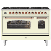 ILVE Milano 120cm 7 Burner Gas Hob Double Oven Dual Fuel Range Cooker