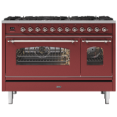 ILVE Milano 120cm 7 Burner Gas Hob Double Oven Dual Fuel Range Cooker
