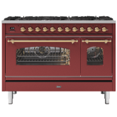 ILVE Milano 120cm 7 Burner Gas Hob Double Oven Dual Fuel Range Cooker