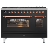 ILVE Milano 120cm 7 Burner Gas Hob Double Oven Dual Fuel Range Cooker