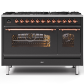 ILVE Milano 120cm 7 Burner Gas Hob Double Oven Dual Fuel Range Cooker
