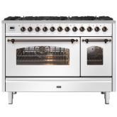 ILVE Milano 120cm 7 Burner Gas Hob Double Oven Dual Fuel Range Cooker