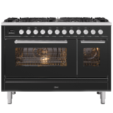 ILVE Roma 120cm 7 Burner Gas Hob Double Oven Dual Fuel Range Cooker