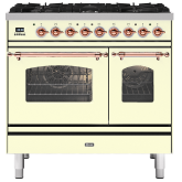 ILVE Milano 90cm 6 Burner Gas Hob Double Oven Dual Fuel Range Cooker