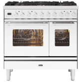 ILVE Roma 90cm 6 Burner Gas Hob Double Oven Dual Fuel Range Cooker